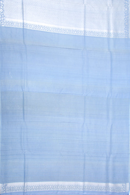 Banarasi Tussar Georgette Jaal Blue Saree