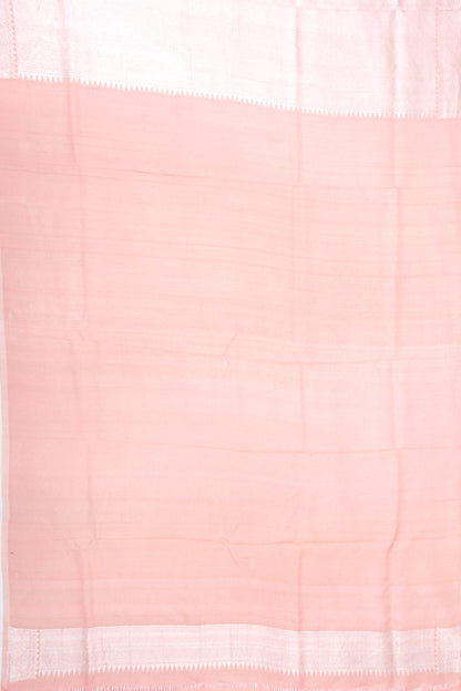 Banarasi Tussar Georgette Jaal Peach Saree