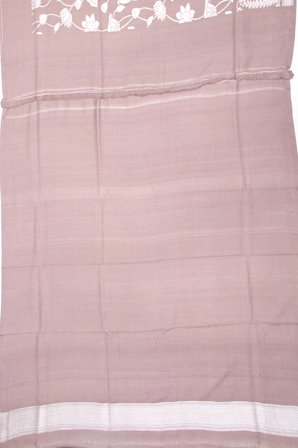 Banarasi Tussar Georgette Jaal Brown Saree