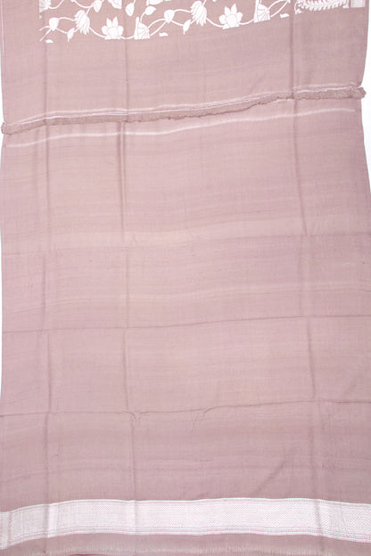 Banarasi Tussar Georgette Jaal Brown Saree