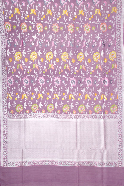 Banarasi Tussar GeorgetteJaal Lavender Saree