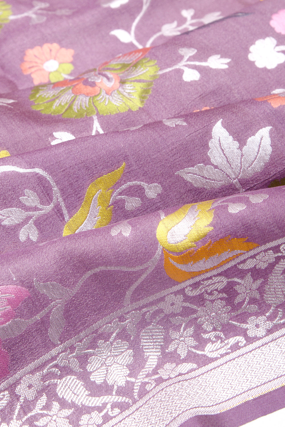 Banarasi Tussar GeorgetteJaal Lavender Saree