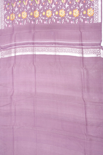 Banarasi Tussar GeorgetteJaal Lavender Saree