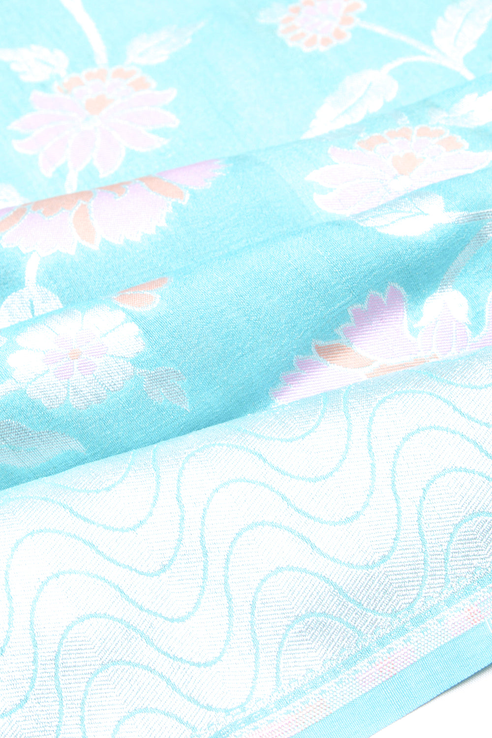 Banarasi Tussar Georgette Jaal Sky Blue Saree