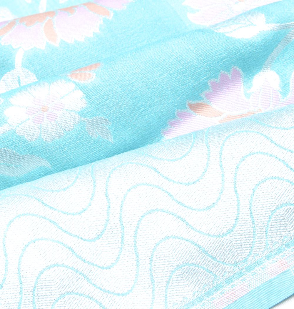 Banarasi Tussar Georgette Jaal Sky Blue Saree