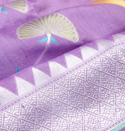 Banarasi Tussar Georgette Jaal Purple Saree