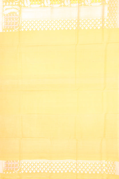 Banarasi Tussar Georgette Jaal Yellow Saree