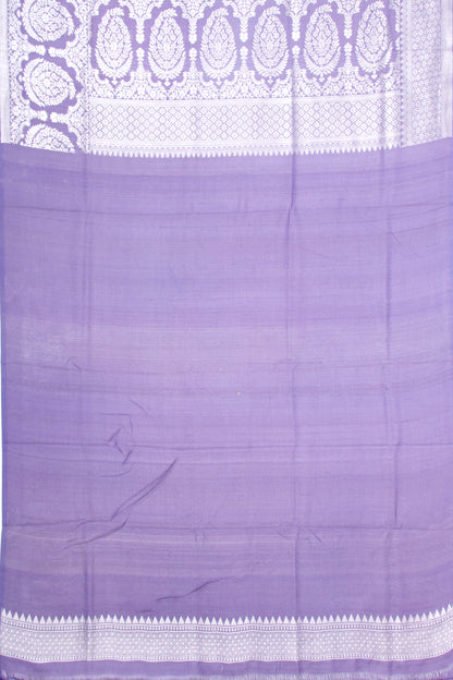 Banarasi Tussar Georgette Floral Printed Lavender Saree