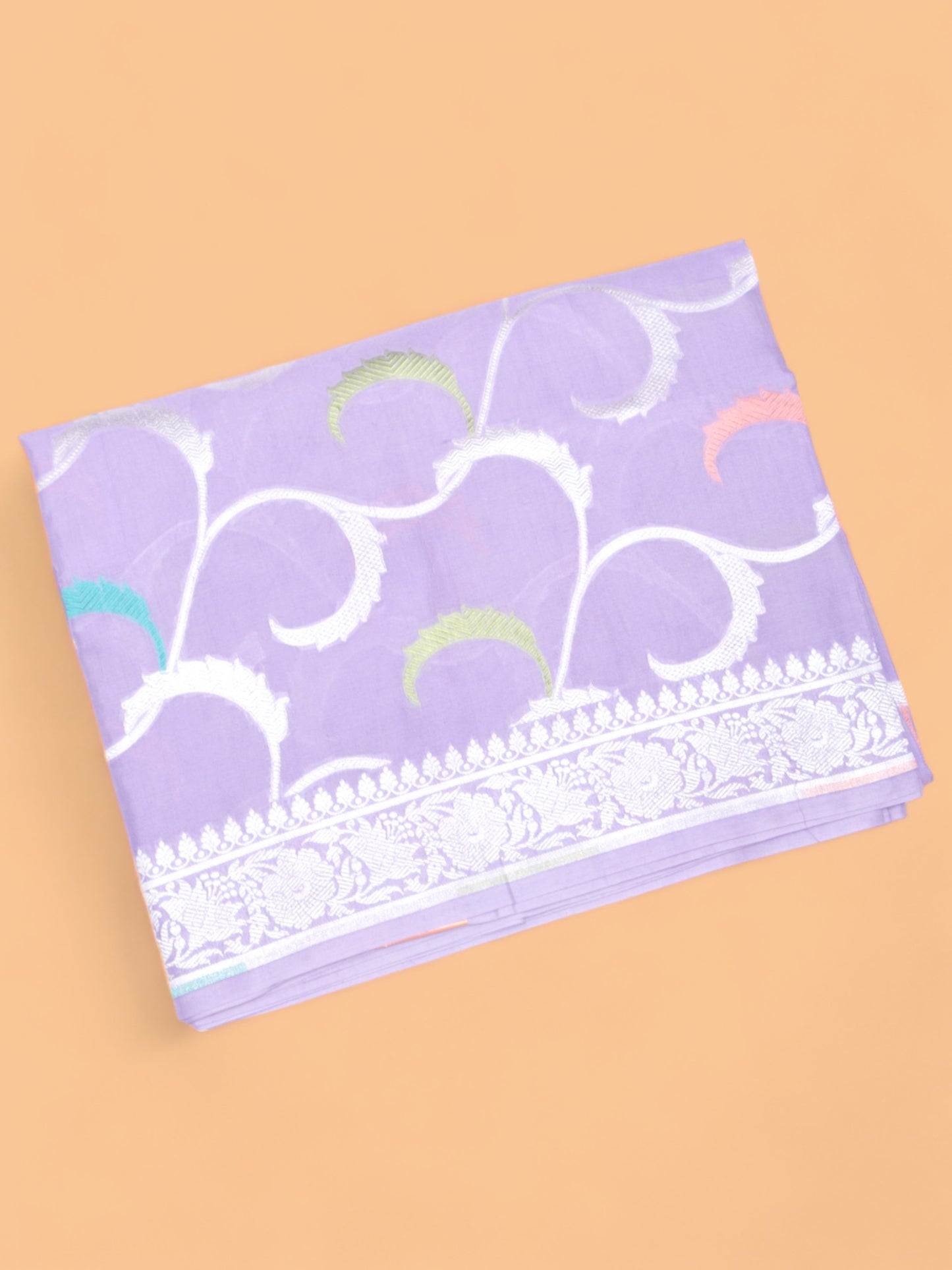 Banarasi Tussar Georgette Jaal Lavender Saree