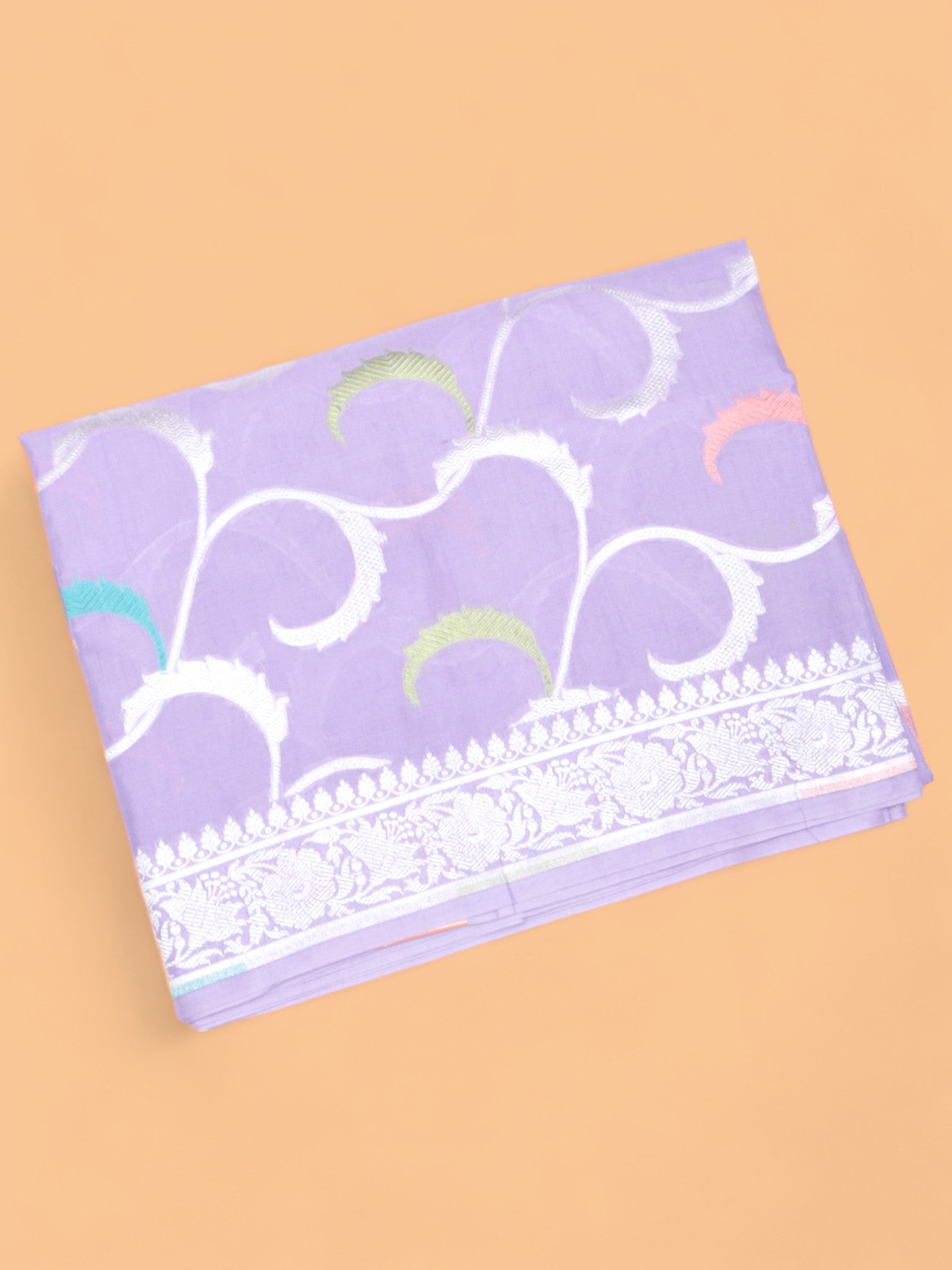 Banarasi Tussar Georgette Jaal Lavender Saree