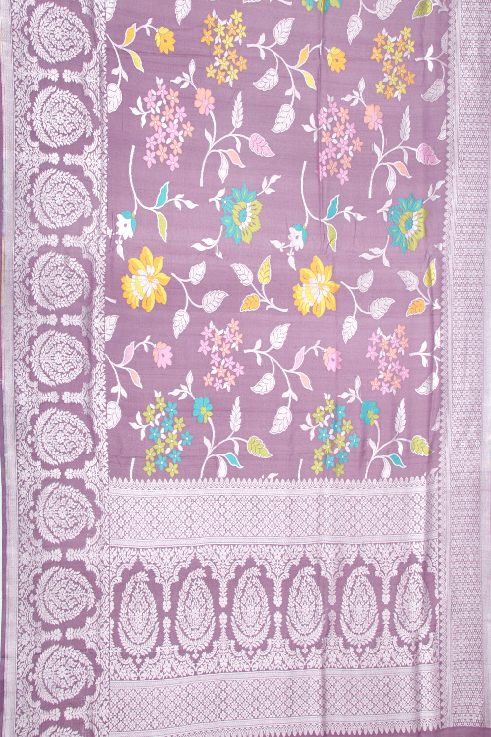 Banarasi Tussar Georgette Brocade Lavender Saree