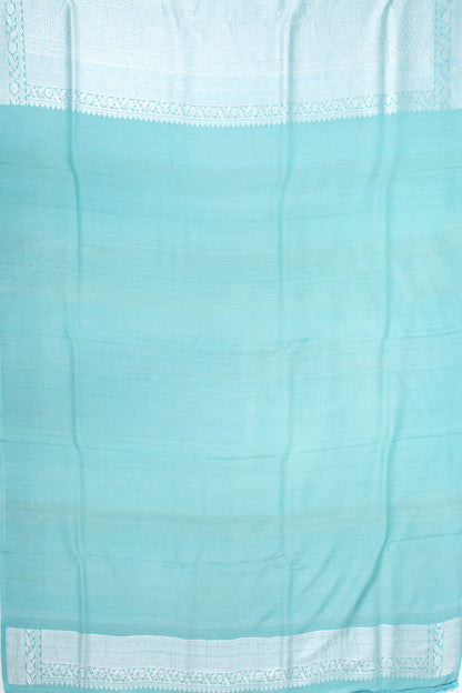 Banarasi Tussar Georgette Jaal Sky Blue Saree