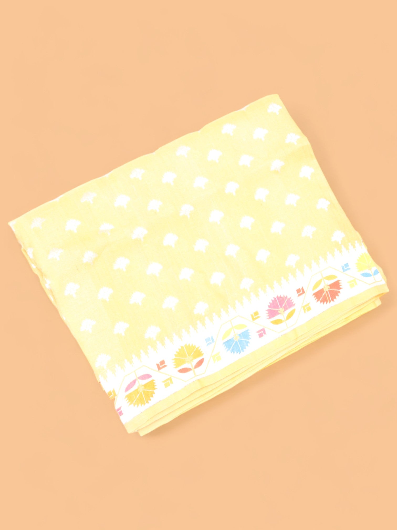 Banarasi Tussar Georgette Brocade Yellow Saree