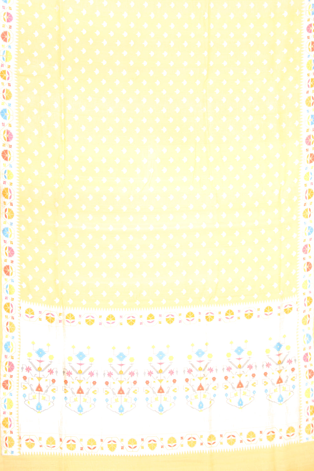 Banarasi Tussar Georgette Brocade Yellow Saree