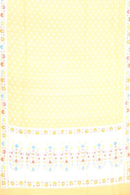 Banarasi Tussar Georgette Brocade Yellow Saree