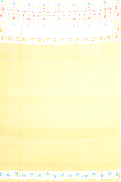 Banarasi Tussar Georgette Brocade Yellow Saree