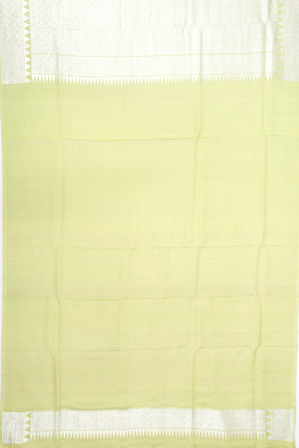 Banarasi Tussar Georgette Jaal Pastel Green Saree