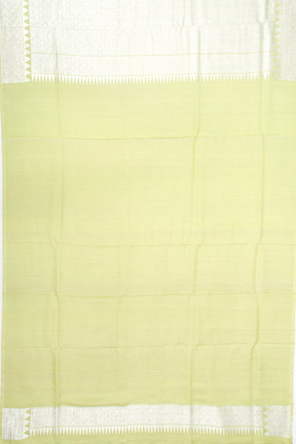 Banarasi Tussar Georgette Jaal Pastel Green Saree