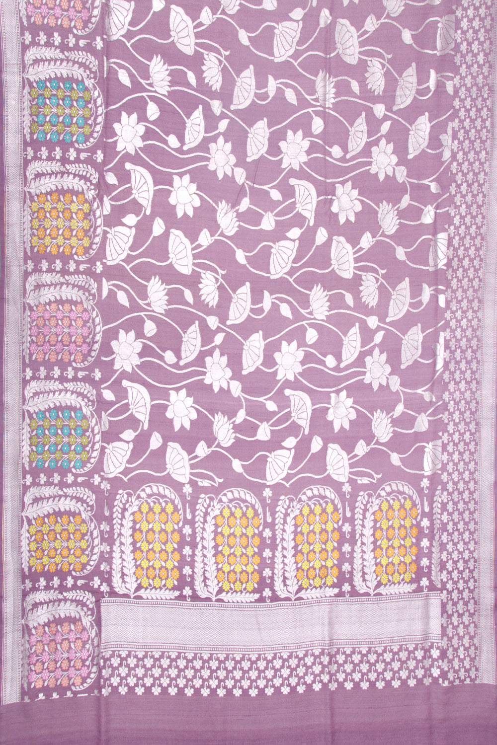 Banarasi Tussar Georgette Jaal Lavender Saree