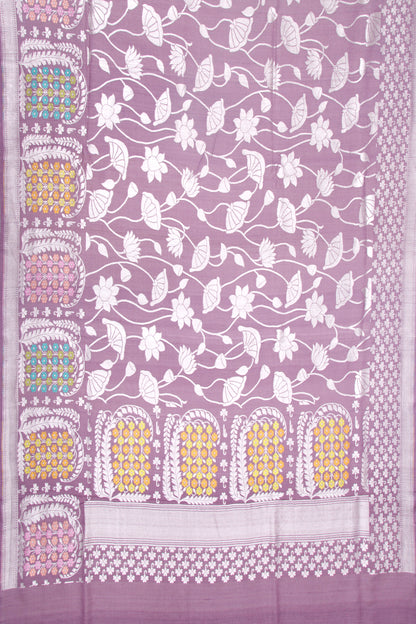 Banarasi Tussar Georgette Jaal Lavender Saree