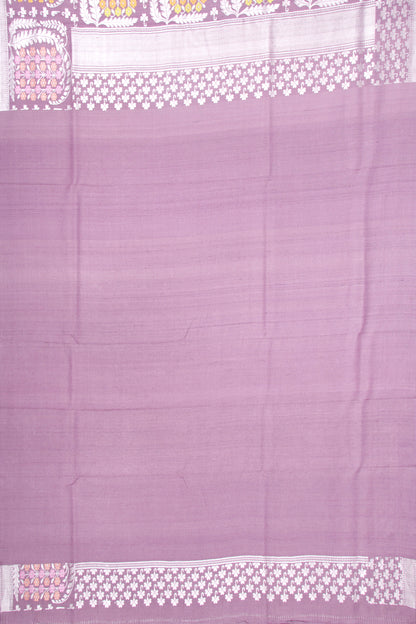 Banarasi Tussar Georgette Jaal Lavender Saree
