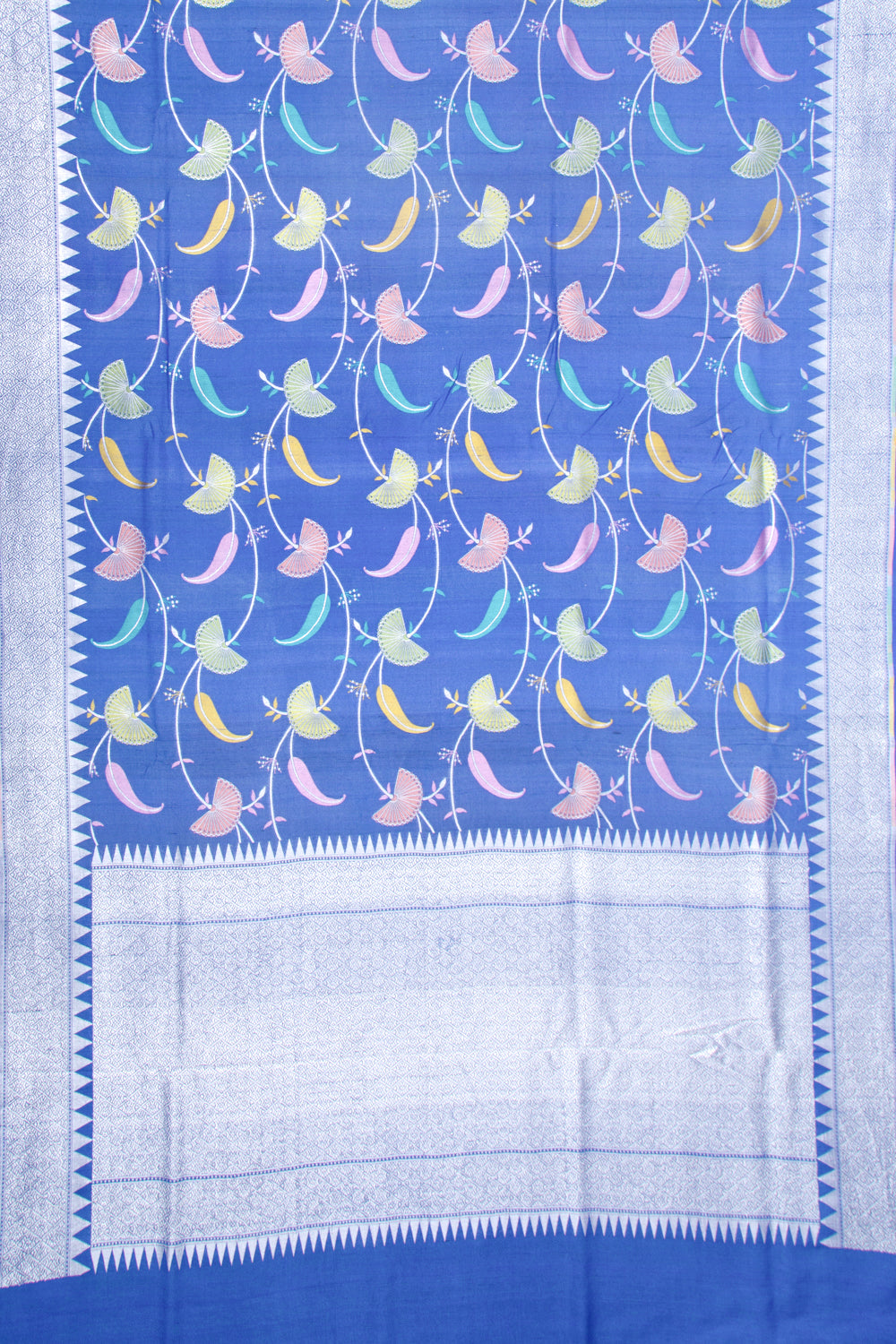 Banarasi Tussar Georgette Brocade Blue Saree
