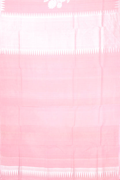 Banarasi Tussar Georgette Floral Printed Peach Saree