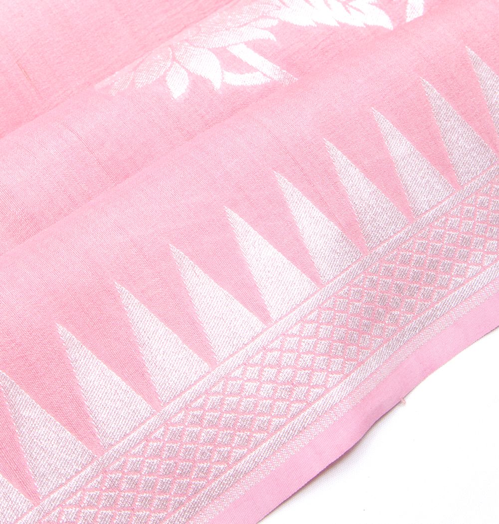 Banarasi Tussar Georgette Floral Printed Peach Saree