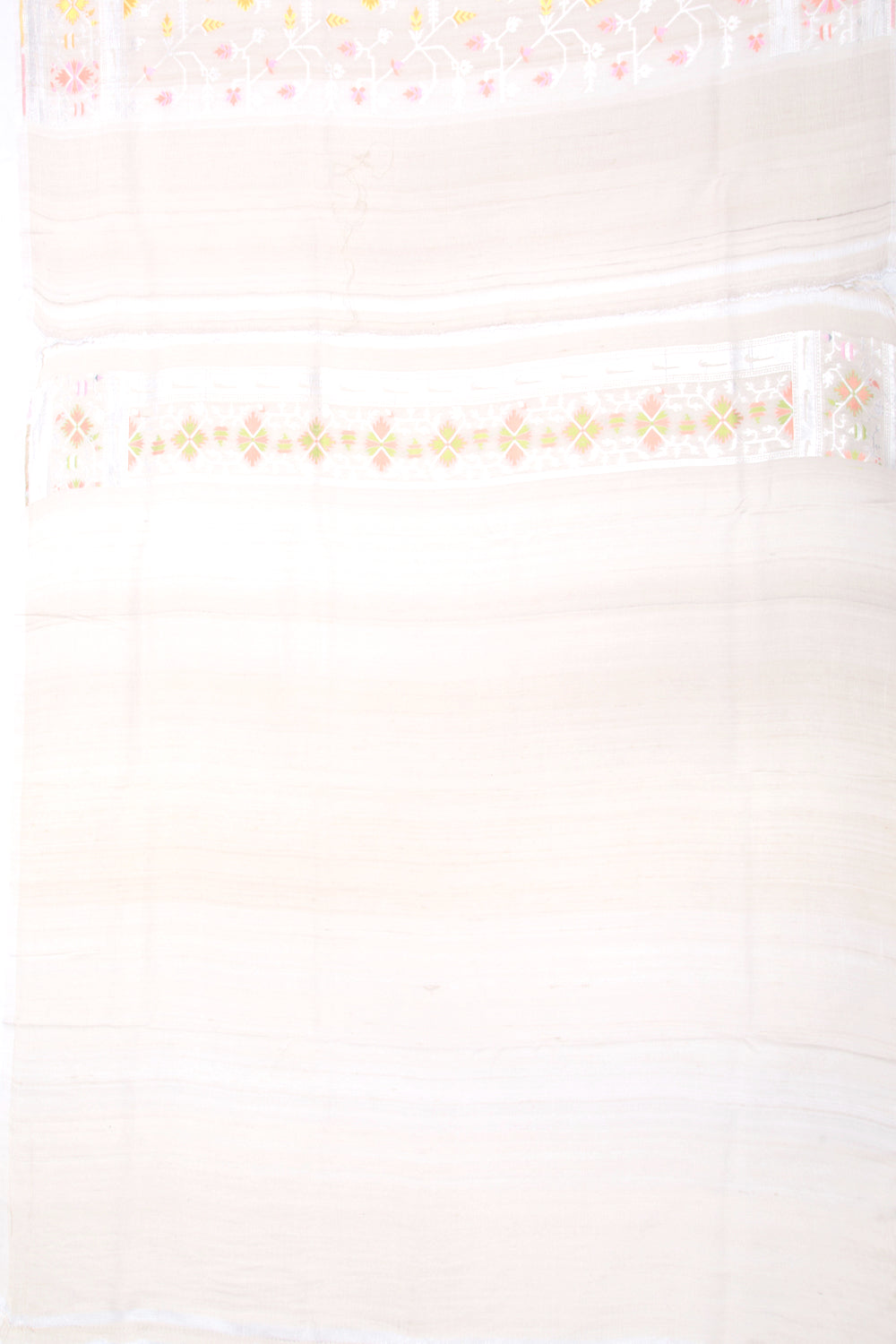 Banarasi Tussar Georgette Jaal Cream Saree