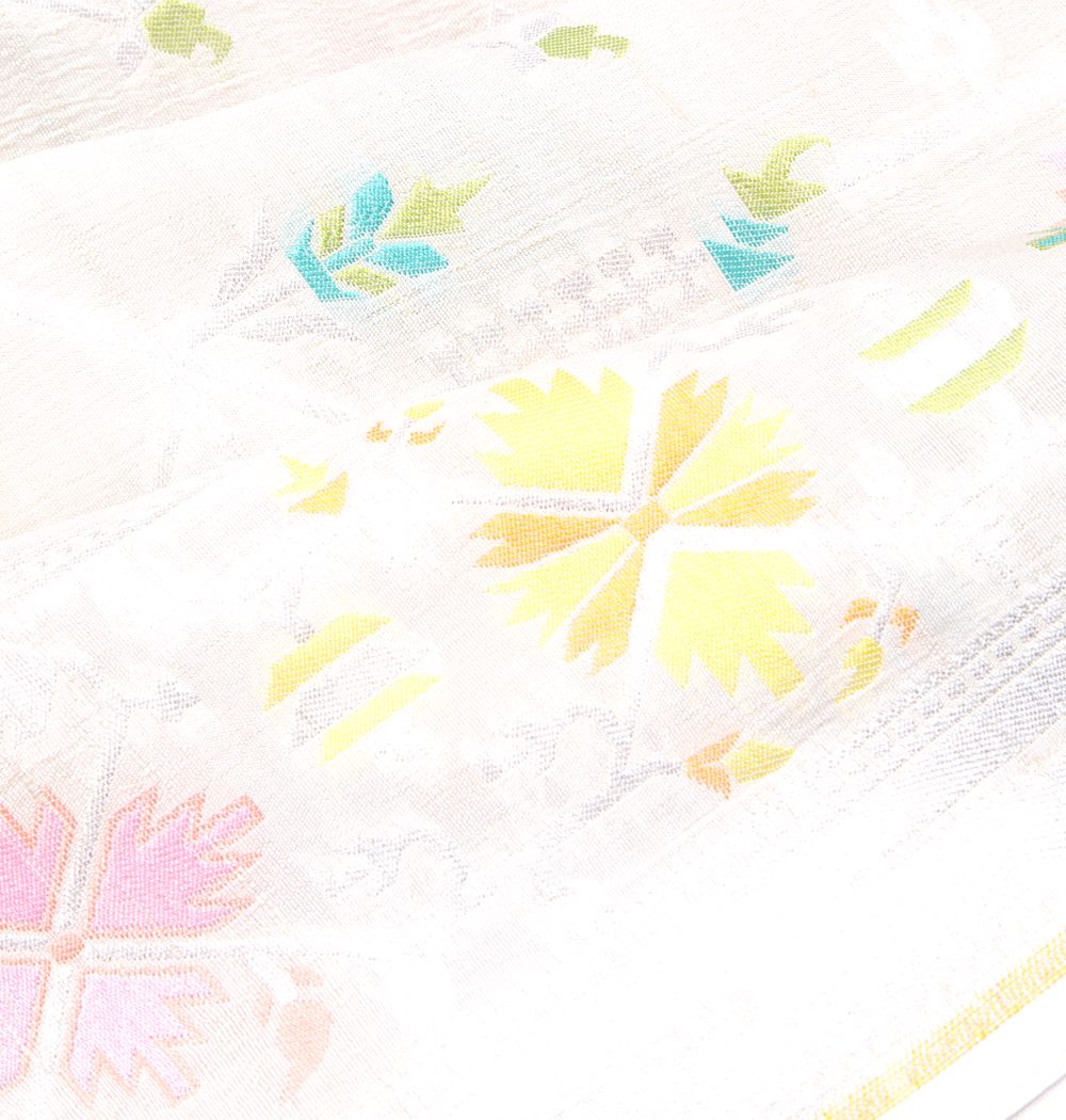 Banarasi Tussar Georgette Jaal Cream Saree