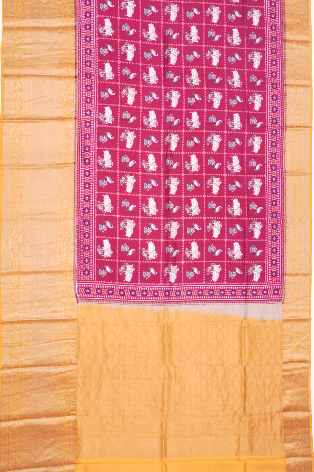 Soft Silk Pichwai Printed Prle Saree
