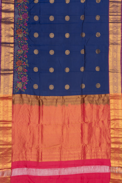 Soft Silk Butta Violet Saree With Cut Work