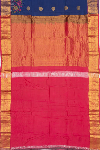 Soft Silk Butta Violet Saree With Cut Work