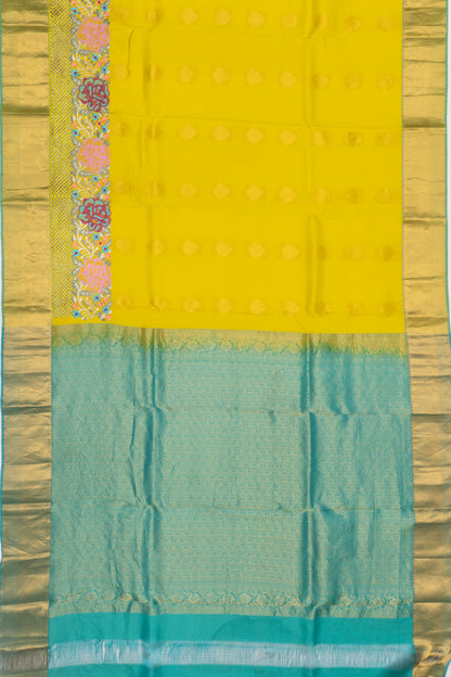 Organza Butta Green Saree With Cut Work