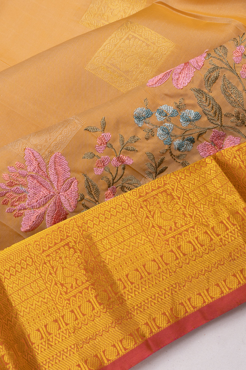 Soft Silk Butta Cream Saree With Cut Work