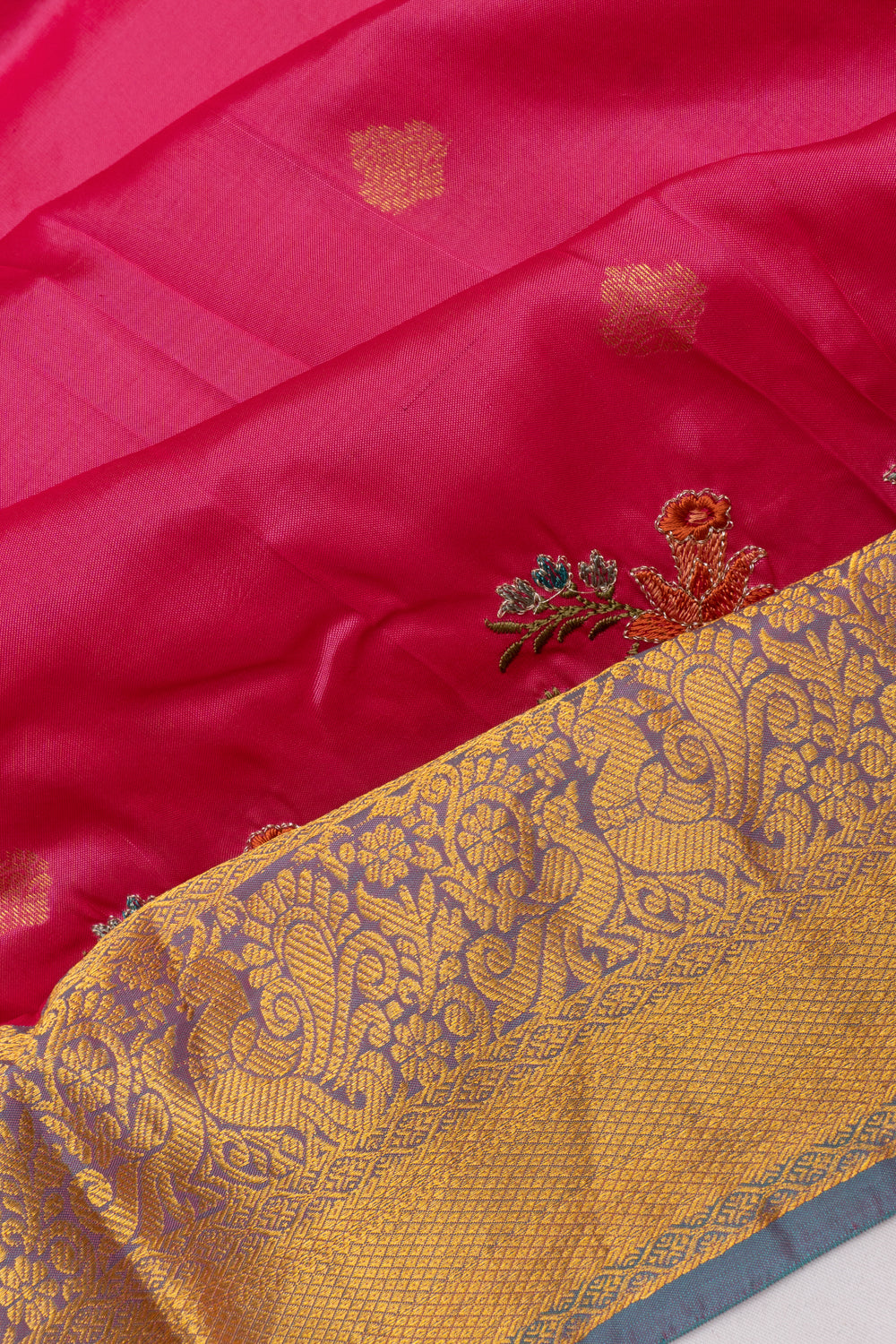 Soft Silk Butta Pink Saree With Cut Work