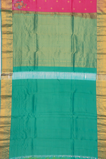 Soft Silk Butta Pink Saree With Cut Work
