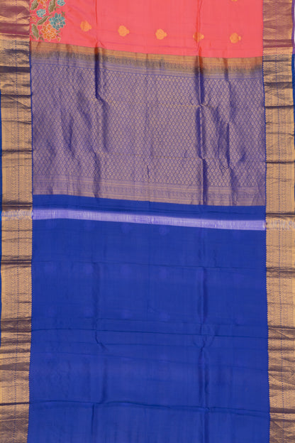 Soft Silk Butta Pink Saree With Cut Work