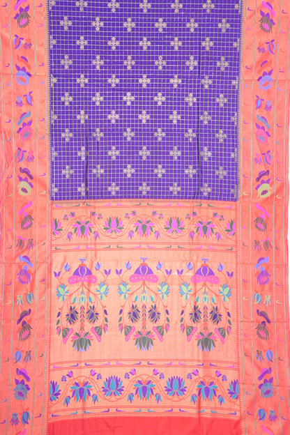 Muniya Silk Butta Violet Saree