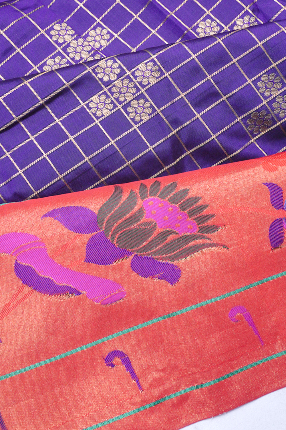 Muniya Silk Butta Violet Saree