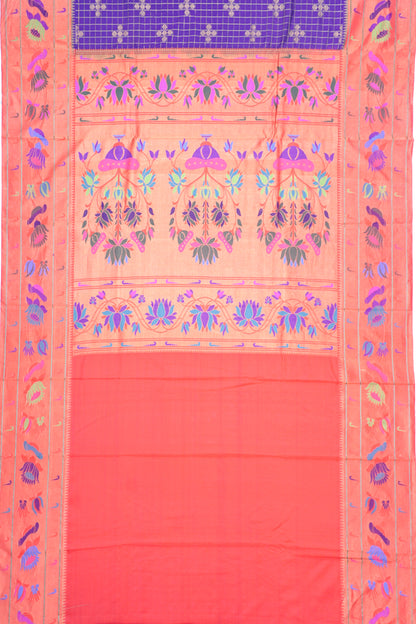 Muniya Silk Butta Violet Saree