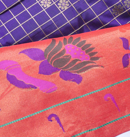 Muniya Silk Butta Violet Saree