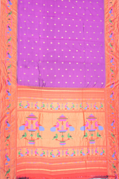 Muniya Silk Butta Purple Saree