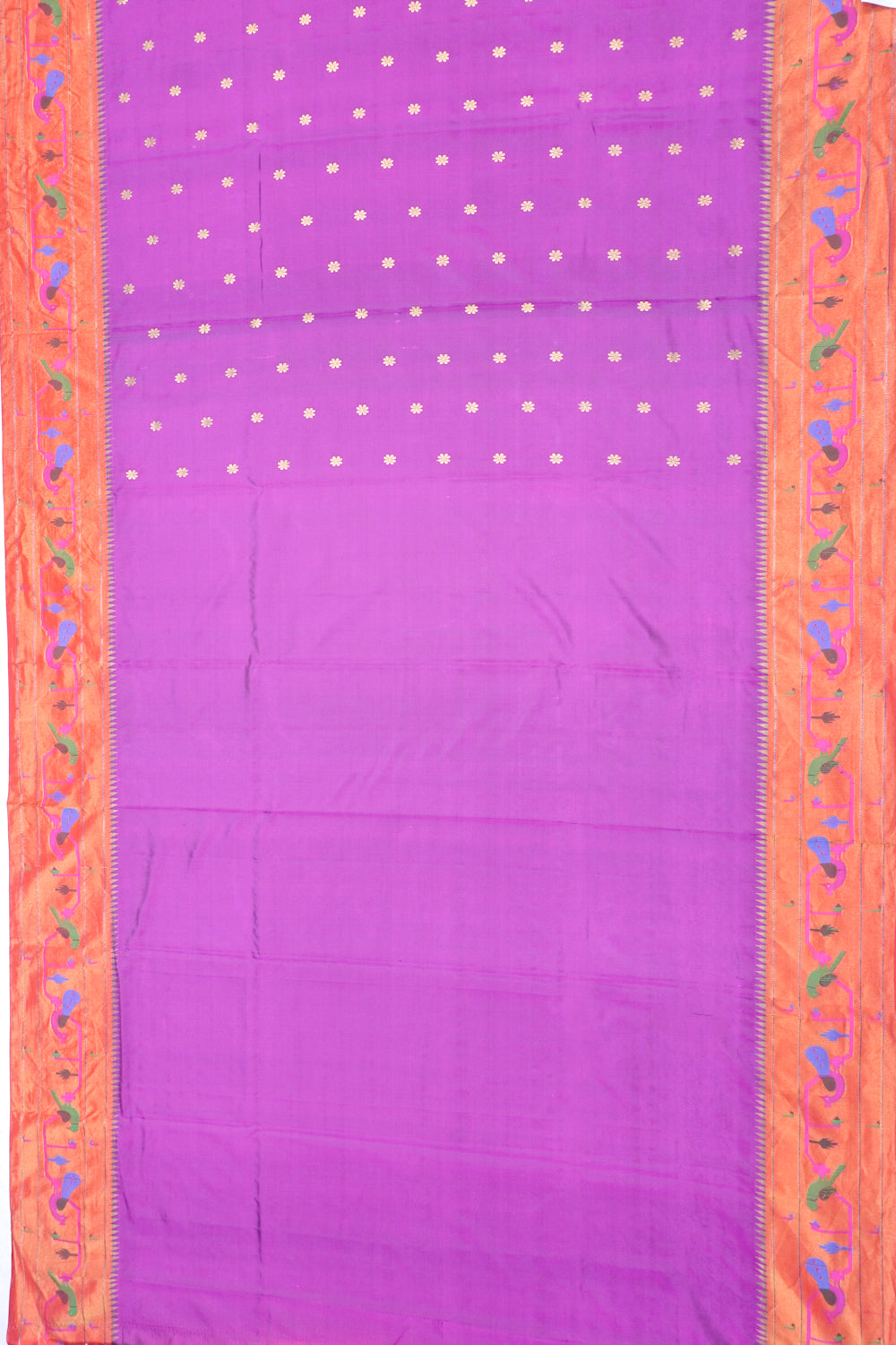 Muniya Silk Butta Purple Saree