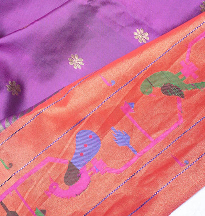 Muniya Silk Butta Purple Saree
