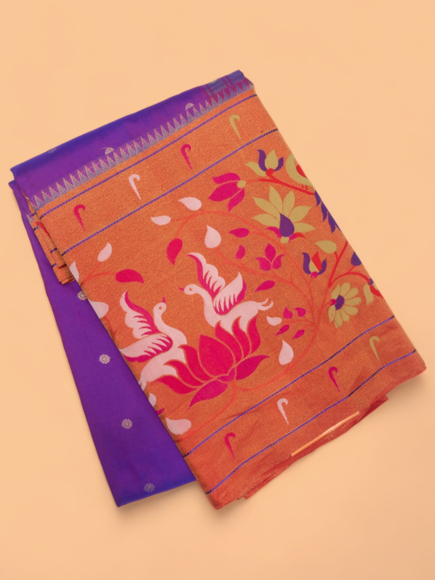 Muniya Silk Butta Purple Saree