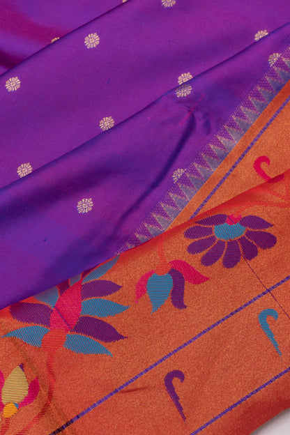Muniya Silk Butta Purple Saree