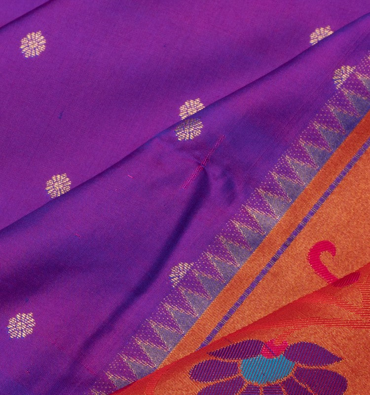 Muniya Silk Butta Purple Saree