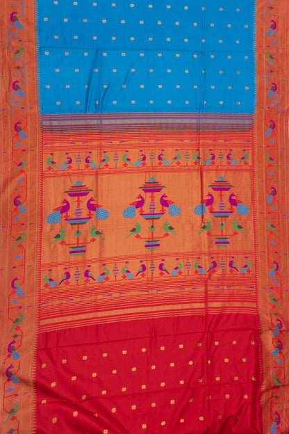 Muniya Silk Butta Sky Blue Saree