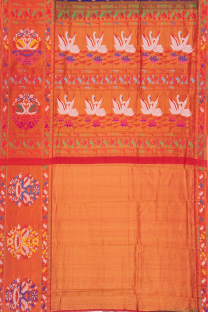 Muniya Silk Butta Dark Blue Saree